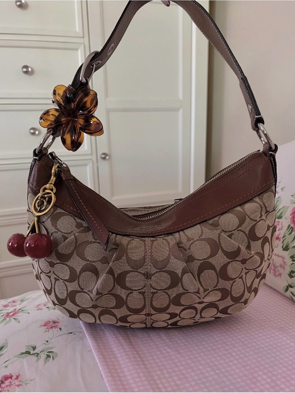 Y2K Coach Soho Signature Canvas Hobo Shoulder Bag 🤎